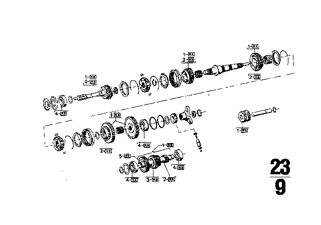 1969 BMW 2800CS Gear Wheel Set, Single Parts (ZF S5-16) Diagram 4