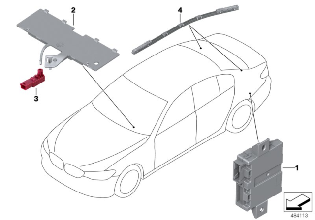 2018 BMW 530e xDrive LED Module Diagram