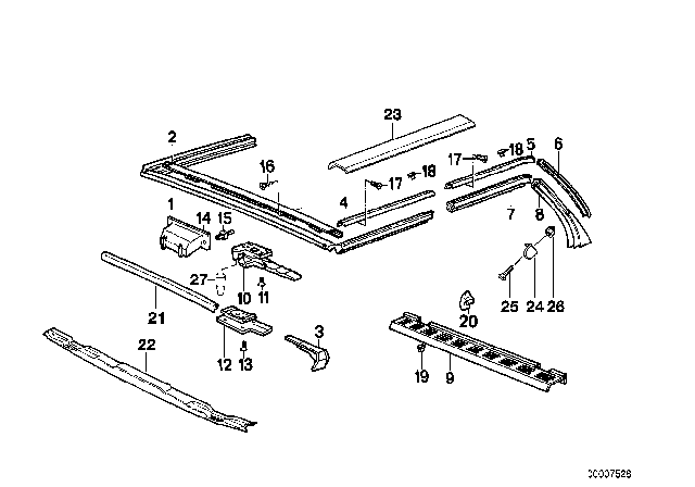 1987 BMW 325i Countersunk Screw Diagram for 07119902621