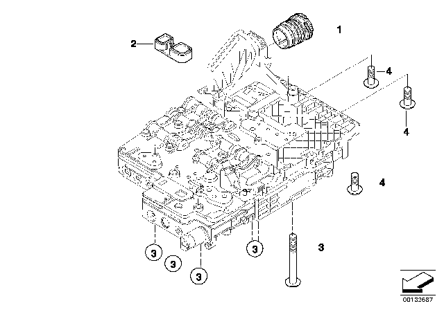 2009 BMW 128i Mechatronics & Mounting Parts (GA6HP19Z) Diagram 2