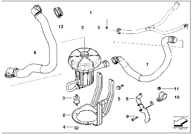 2004 BMW 745i Emission Control - Air Pump Diagram