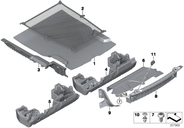 2014 BMW 428i xDrive Trim Panel, Rear Trunk / Trunk Lid Diagram 1