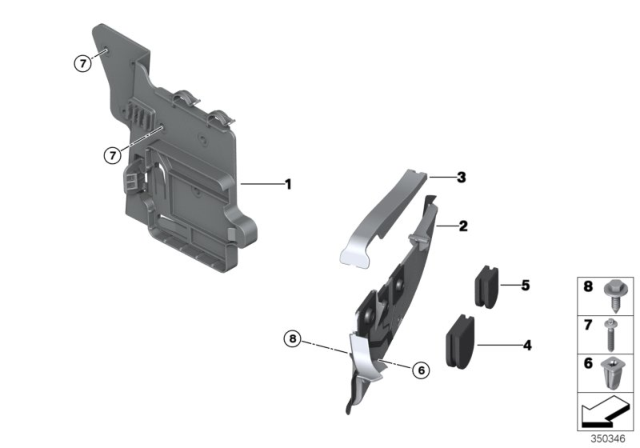 2016 BMW X5 Equipment Holder And Fixing Parts Diagram