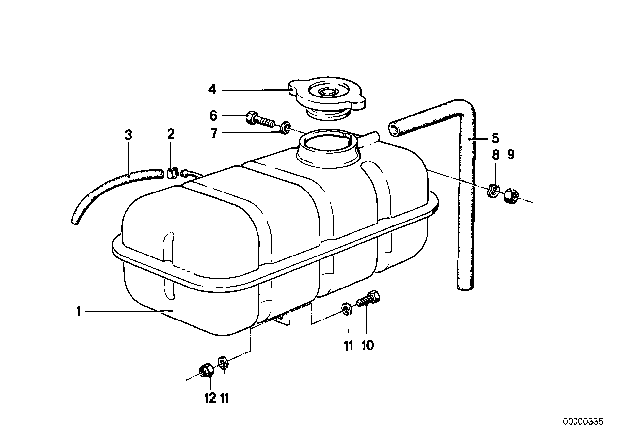 1975 BMW 530i Expansion Tank Diagram