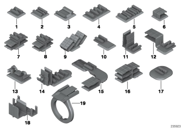 2007 BMW 328i Plug-In Connection Bracket Diagram