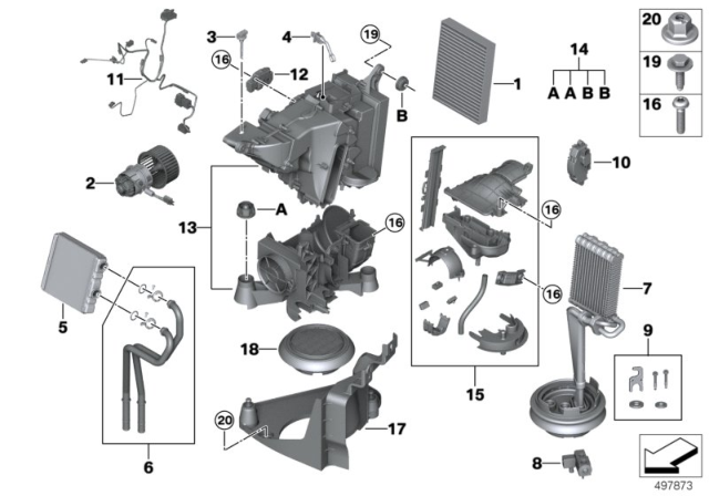 2019 BMW X7 CABLE HARNESS Diagram for 64119869532