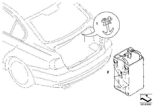 2010 BMW 328i xDrive Pocket Holder Diagram