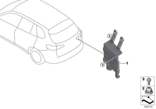 2020 BMW X6 HOLDER POWER CONTROL UNIT PC Diagram for 61426819625