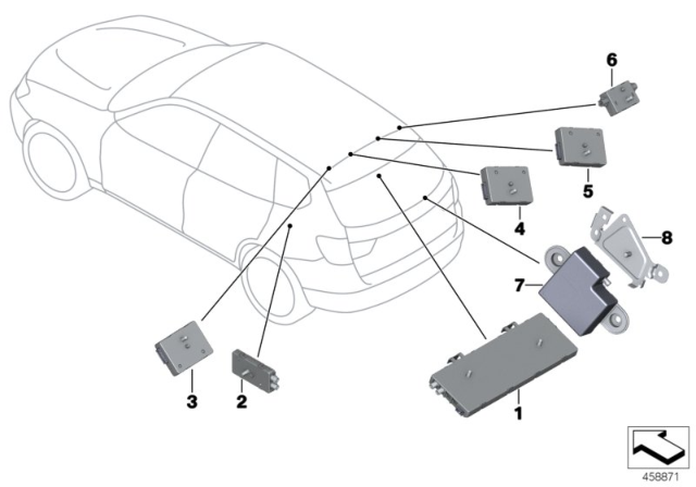 2012 BMW X3 Single Parts For Antenna-Diversity Diagram