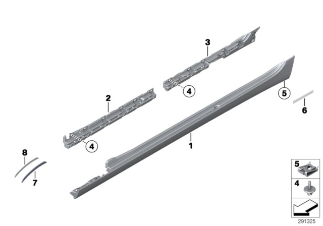 2016 BMW Alpina B6 xDrive Gran Coupe Cover Door Sill / Wheel Arch Diagram