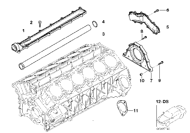 2004 BMW 760Li Engine Block & Mounting Parts Diagram 2