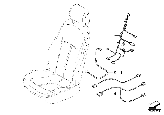 2008 BMW Z4 Wiring Set Seat Diagram