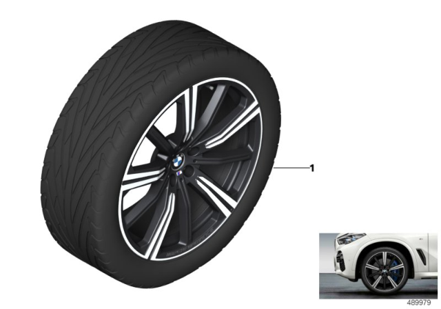 2019 BMW X5 BMW LA Wheel M Performance Star Spoke Diagram 2