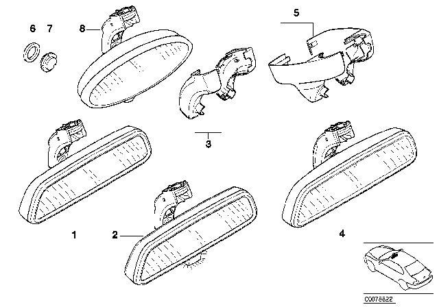 2002 BMW 525i Interior Mirror Diagram 2