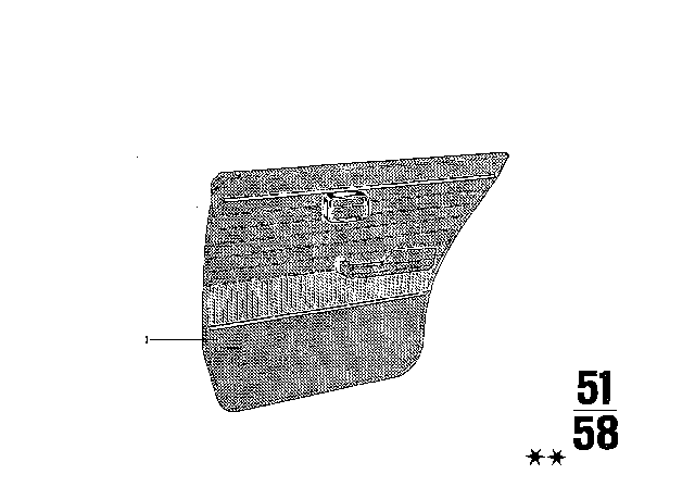 1972 BMW Bavaria Door Trim, Rear Diagram 4