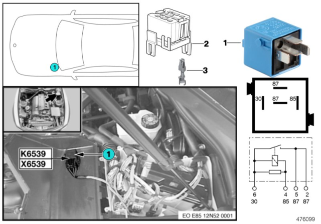 2008 BMW Z4 Relay, Engine Ventilation Heating Diagram