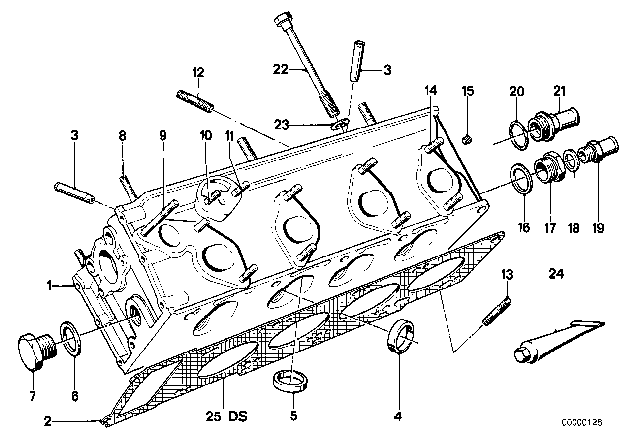 1981 BMW 320i Cylinder Head Diagram for 11121262178