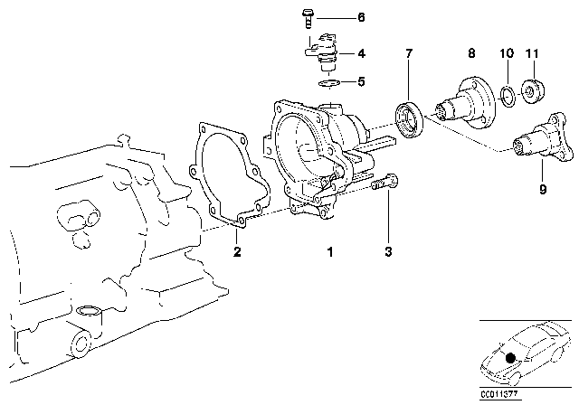 2000 BMW Z3 Output (A4S 270R/310R) Diagram