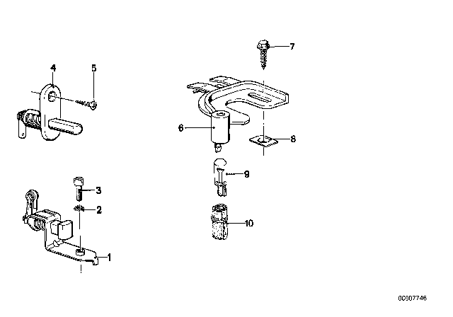 1977 BMW 320i Switch Hand Brake Control Diagram