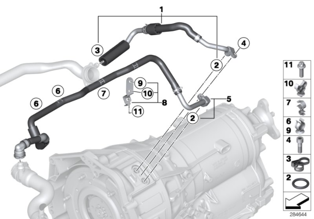 2015 BMW ActiveHybrid 3 Cooling System / Cooling Circuit, Electronics Machine Diagram