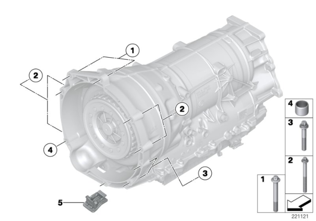 2014 BMW 535d xDrive Gearbox Mounting Diagram