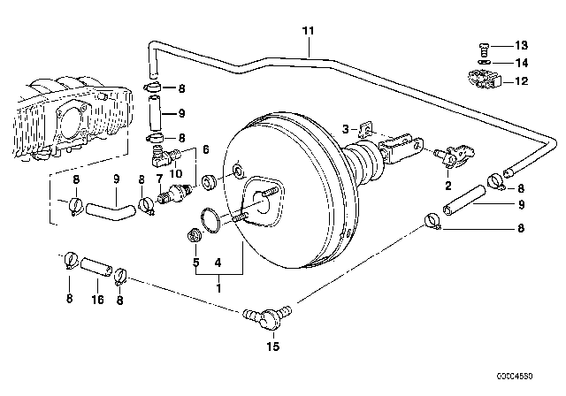 1997 BMW 318ti Power Brake Unit Depression Diagram