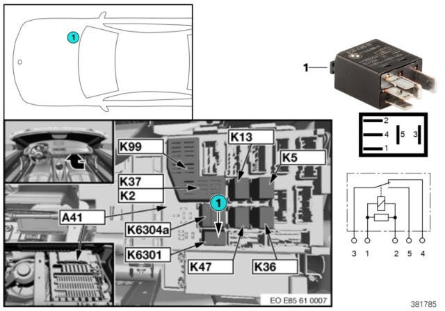 2005 BMW Z4 Relay, Fuel Pump Diagram