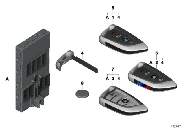 2019 BMW X6 Radio Remote Control Diagram