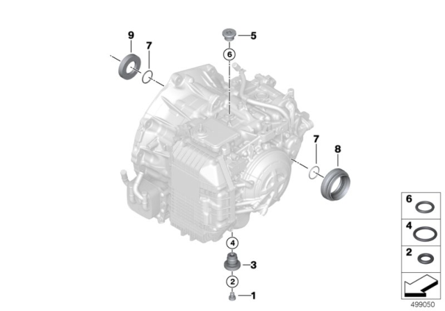 2020 BMW X1 Mounted Parts/Seals (GA8G45AW) Diagram