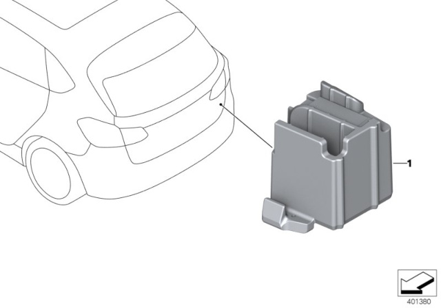 2018 BMW X1 Holder Hkfm / Lfe Diagram for 61357360958