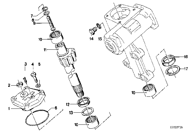 1978 BMW 630CSi Shaft Seal Diagram for 32131111871