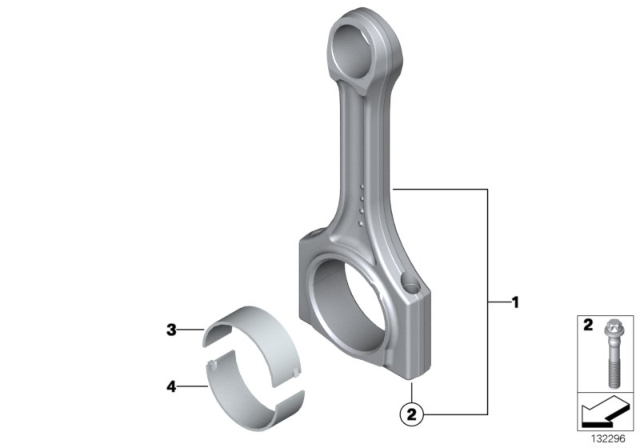 2014 BMW ActiveHybrid 7 Piston Diagram for 11257624409