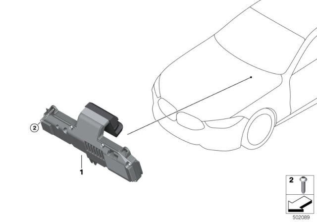 2020 BMW 840i xDrive Gran Coupe Driver Camera System Diagram