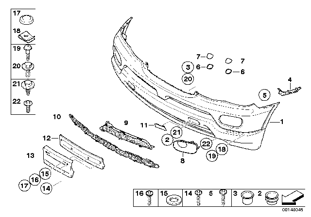 2003 BMW X5 Flap, Towing Eye Left Diagram for 51117116671