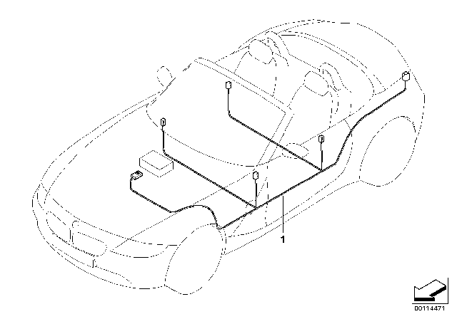 2005 BMW Z4 Audio Wiring Harness Top-Hifi-System Diagram for 61126934775