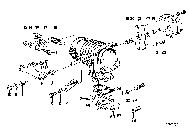 1975 BMW 530i Tension Spring Diagram for 13541261710