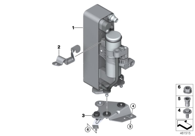 2019 BMW 440i Bracket Condenser Diagram for 64219343670