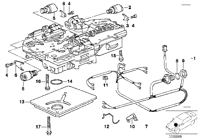 1989 BMW 735iL Control Unit & Attaching Parts (ZF 4HP22/24-EH) Diagram 1