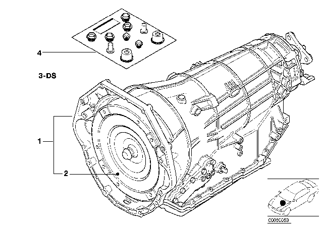 1994 BMW 540i Automatic Gearbox A5S560Z Diagram