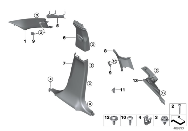 2015 BMW X4 Cover, Column D, Right Diagram for 51438061620