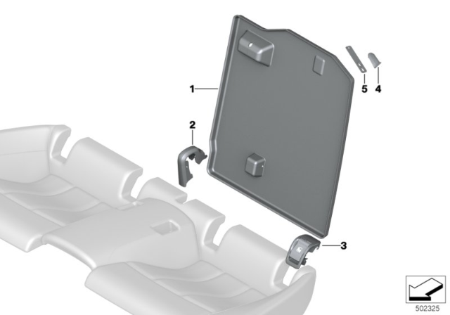 2020 BMW M850i xDrive Seat, Rear, Seat Trims Diagram