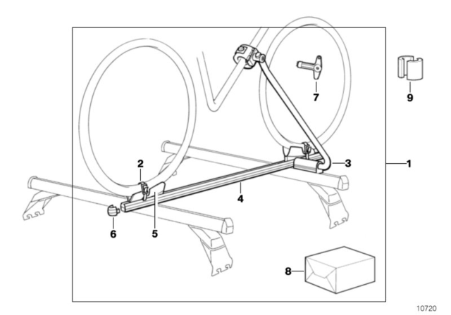 1998 BMW 318i Touring Bicycle Holder Diagram 3