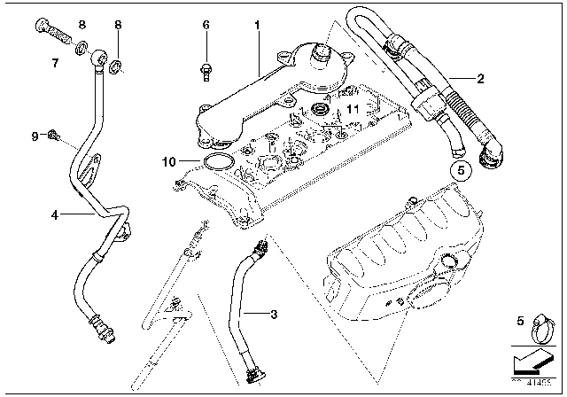 2004 BMW M3 Crankcase - Ventilation Diagram 3