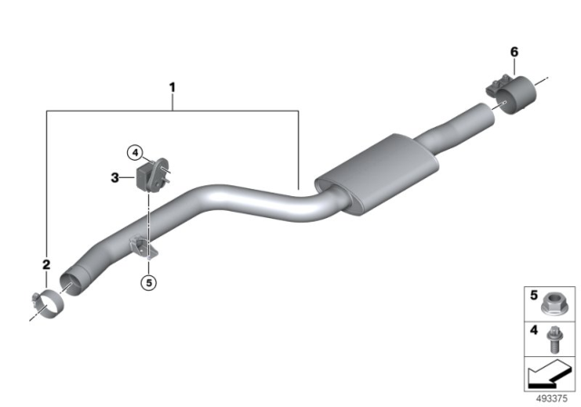 2020 BMW X7 Catalytic Converter / Front Silencer Diagram 1