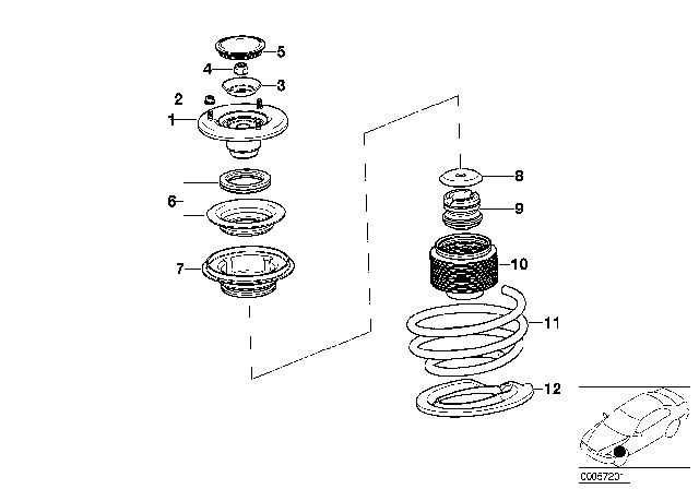 2002 BMW Z8 Protection Cap Diagram for 31331096046