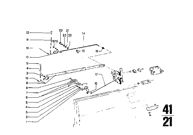 1976 BMW 3.0Si Covering Right Diagram for 51211803752