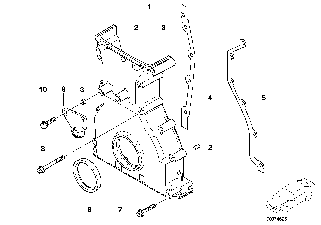 2001 BMW M3 Timing Case Diagram