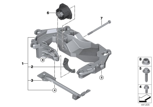 2017 BMW X5 Gearbox Suspension Diagram