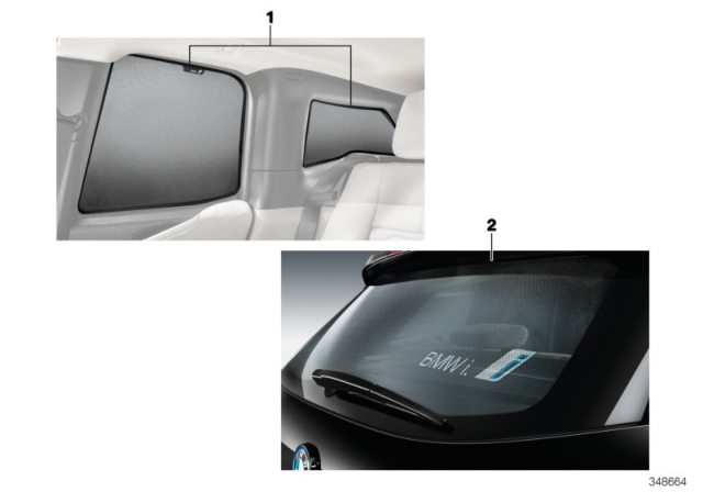 2018 BMW i3s Sunblind Diagram