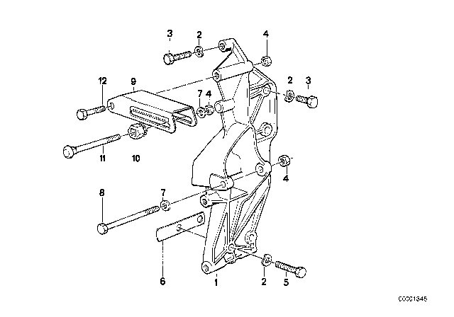 1979 BMW 633CSi Alternator Mounting Diagram 1